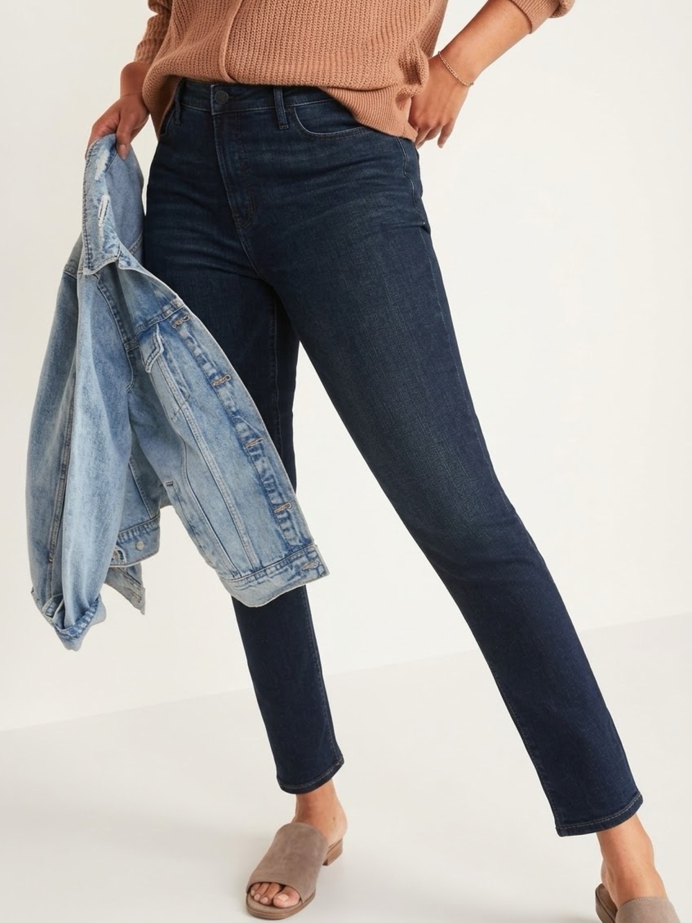 Old Navy Rockstar Super Skinny Dark Wash Size 8 Long Jeans